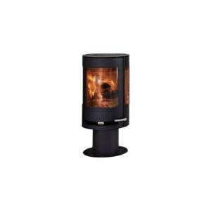 Aduro 9-3 wood burning stove on pedestal - black