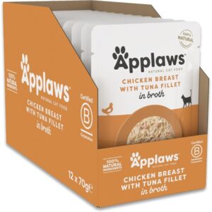 Applaws Cat Chicken Breast With Tuna Fillet, 12 pouches - KORT DATO