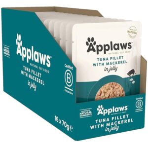 Applaws Cat Tuna Fillet With Mackerel, 16 pouches - KORT DATO