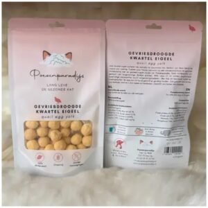 Cat Paradise 100% Frysetørret Vagtel Æggeblommer til katte og hunde