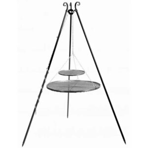 Cook King 180 cm trefod med 2 stålriste 80 cm + 40 cm
