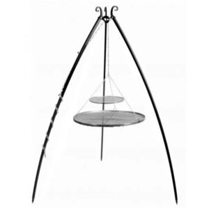 Cook King 200 cm trefod med 2 stålriste 70 cm + 40 cm
