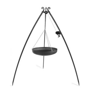 Cook King 200 cm trefod med 60 cm stålwok og hejs