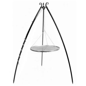Cook King 200 cm trefod med 80 cm grillrist i rustfrit stål
