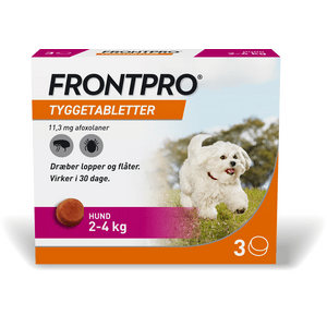 FRONTPRO Tyggetablet 11,3 mg (2-4 kg) - 3 tabl.