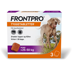 FRONTPRO Tyggetablet 136 mg (25-50 kg) - 3 tabl.