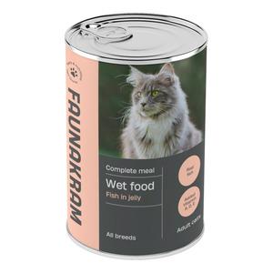 Faunakram vådfoder til kat, fisk - 415 g.
