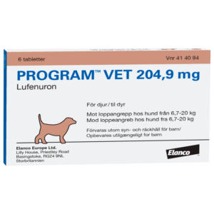Program Vet Loppemiddel Hund 6,7-20 Kg (6 tabs)